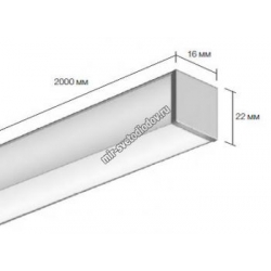 Накладной алюминиевый профиль для светодиодных лент LD profile – 05, 29429